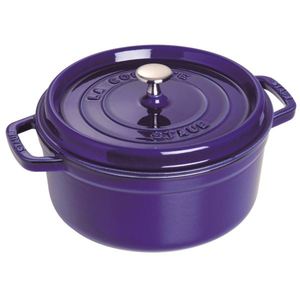 Cast Iron 4 Qt. Round Cocotte - Dark Blue