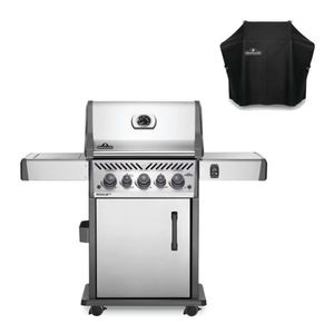 Rogue SE 425 Grill with Infrared Rear and Side Burners plus Grill Cover - Stainless Steel