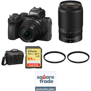 Z 50 Mirrorless Digital Camera with 16-50mm and 50-250mm Lenses Deluxe Kit