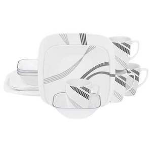Boutique Urban Arc 16pc Square Dinnerware Set