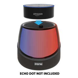 iHome Color Changing Speaker Dock for Amazon Echo Dot