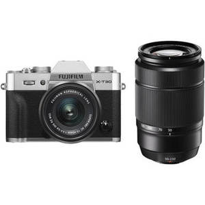 X-T30 Mirrorless Digital Camera with 15-45mm and 50-230mm Lenses Kit (Silver/Black)