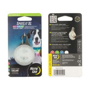 Spot Lit XL Rechargeable Collar Light - Disco-O Select