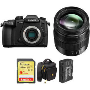 Lumix DC-GH5 Mirrorless Micro Four Thirds Digital Camera with 12-35mm f/2.8 Lens and Accessories Kit
