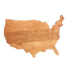 USA Shaped Board 15 x 10 x .625 - Maple