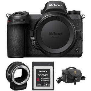 Z 6 Mirrorless Digital Camera with FTZ Mount Adapter and Bag Kit