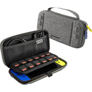 Nintendo Switch Carrying Case with Stand (Gray, Blue/Yellow Accents)