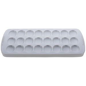8" x 16.25" Stoneware Deviled Egg Platter White