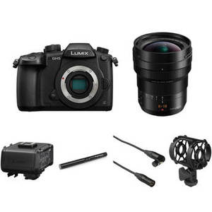 Lumix DC-GH5 Mirrorless Micro Four Thirds Digital Camera with 8-18mm Lens & Microphone Kit