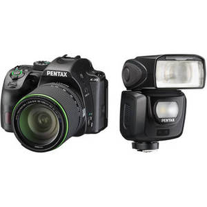K-70 DSLR Camera with 18-135mm Lens and AF360FGZ II Flash Kit (Black)