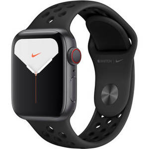 Watch Series 5 (Nike+/GPS + Cell, 40mm, Space Gray Aluminum, Anthracite/Black Nike Sport Band)