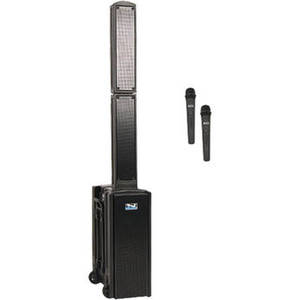BEA-DUAL-HH Beacon 2 Dual Package Portable Line Array Sound System with Bluetooth, AIR Transmitter, and Wireless Handheld Microphone Transmitter (1.9 GHz)