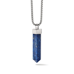 Mens Precisionist Lapis Pendant Necklace