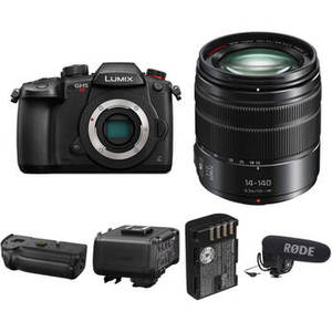 Lumix DC-GH5S Mirrorless Micro Four Thirds Digital Camera with 14-140mm Lens Filmmaking Kit