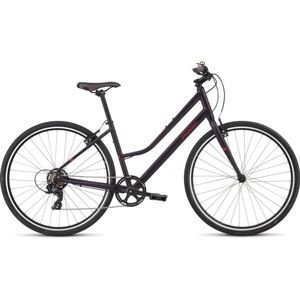 Alibi Women's Step-Thru Fitness Bike - Gloss Tarmac Black/Chrome