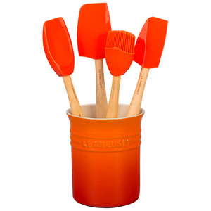 5pc Craft Series Silicone Utensil Set w/ Crock Flame