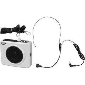 Waistband Portable PA System with USB Input (White)