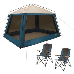 NoBugZone Screenhouse Shelter plus Camp Chairs Package