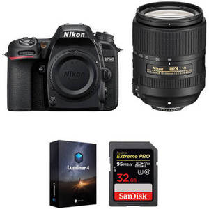 D7500 DSLR Camera with 18-300mm Lens and Software Kit