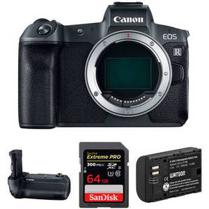 EOS R Mirrorless Digital Camera Body with Battery Grip Kit