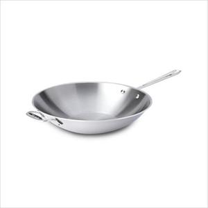 D3 Stainless Steel 14" Open Stir Fry Pan