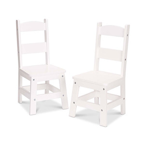 Wooden Chair Pair White - Ages 3-8 Years
