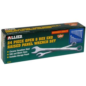 24-Piece SAE and Metric Wrench Set