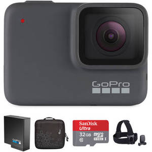 HERO7 Silver Kit with Head Strap and 64GB Card