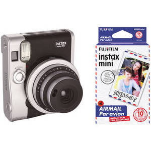 INSTAX Mini 90 Neo Classic Instant Film Camera with Minions Film Kit (Black)
