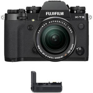 X-T3 Mirrorless Digital Camera with 18-55mm Lens and Battery Grip Kit (Black)