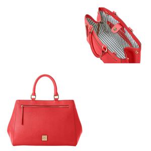 Saffiano Zip Satchel
