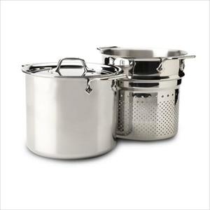 D3 Stainless Steel 7 Qt. Pasta Pentola with Insert & Lid