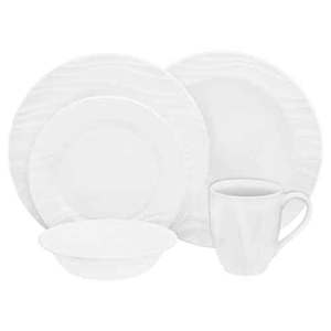 Boutique Swept Embossed 40pc Round Dinnerware Set