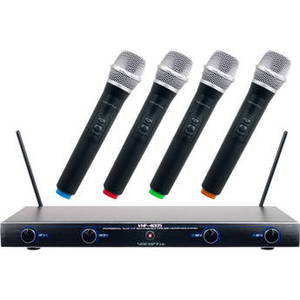 VHF-4005 Four-Channel Wireless Handheld Microphone System (183.2 to 214.0 MHz)