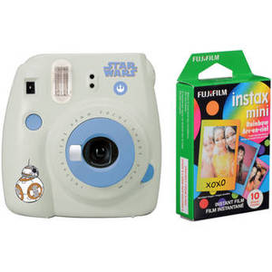 INSTAX Mini 9 Instant Film Camera with Rainbow Instant Film Kit (Star Wars, 10 Exposures)