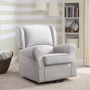 Morgan Nursery Fabric Glider Swivel Rocker Chair Dove Gray