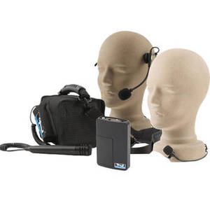 LITE-DP-HLMBP MiniVox Personal Portable PA System Deluxe Package with Bodypack Transmitter and Headset/Lapel Mics, Wired Mic, and Case (1.9 GHz)