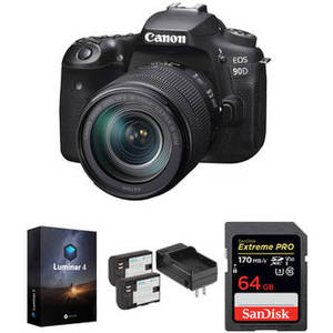 EOS 90D DSLR Camera with 18-135mm Lens and Software Kit