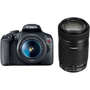 EOS Rebel T7 DSLR Camera with 18-55mm and 55-250mm Lenses Kit