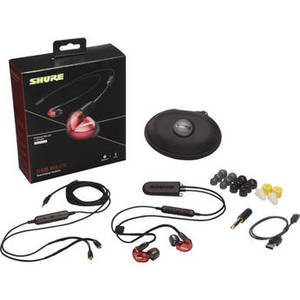 SE535LTD Wireless Special Edition Sound-Isolating Earphones with Bluetooth 5.0 and 3.5mm In-Line Remote/Mic Cables (Red)