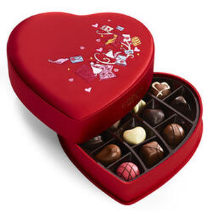 GODIVAÂ® 14 Piece Valentines Fabric Heart Gift Box