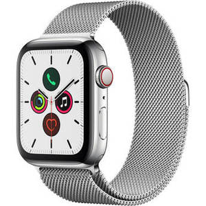 Watch Series 5 (GPS + Cell, 44mm, Stainless Steel, Stainless Steel Milanese Loop)