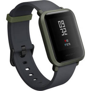 Bip Smartwatch (Kokoda Green, Black Silicone Band)
