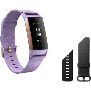 Charge 3 Fitness Wristband (Special Edition, Lavender Woven/Rose Gold Aluminum)