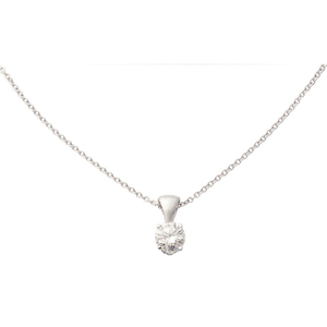 14k White Gold Diamond Necklace .33ct