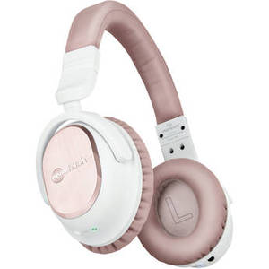 i9 Bluetooth Active Noise-Canceling Headphones (White and Rose Gold)