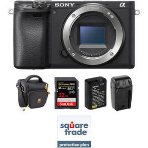 Alpha a6400 Mirrorless Digital Camera Body Deluxe Kit