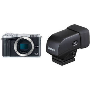 EOS M6 Mirrorless Digital Camera with Electronic Viewfinder Kit (Silver)