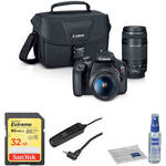 EOS Rebel T7 DSLR Camera with 18-55mm and 75-300mm Lenses Basic Kit