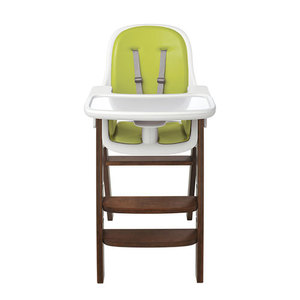 Tot Sprout High Chair Green/Walnut